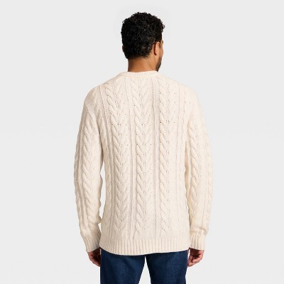 Men's Cable Crewneck Sweater - Goodfellow & Co