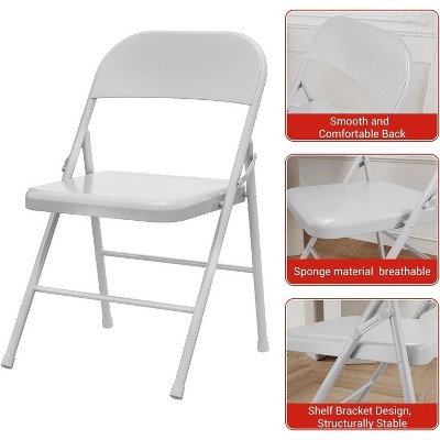 coucheta Meta lFolding Chairs Set of 2,Portable Kitchen Chair 
Foldable ，350lb Weight