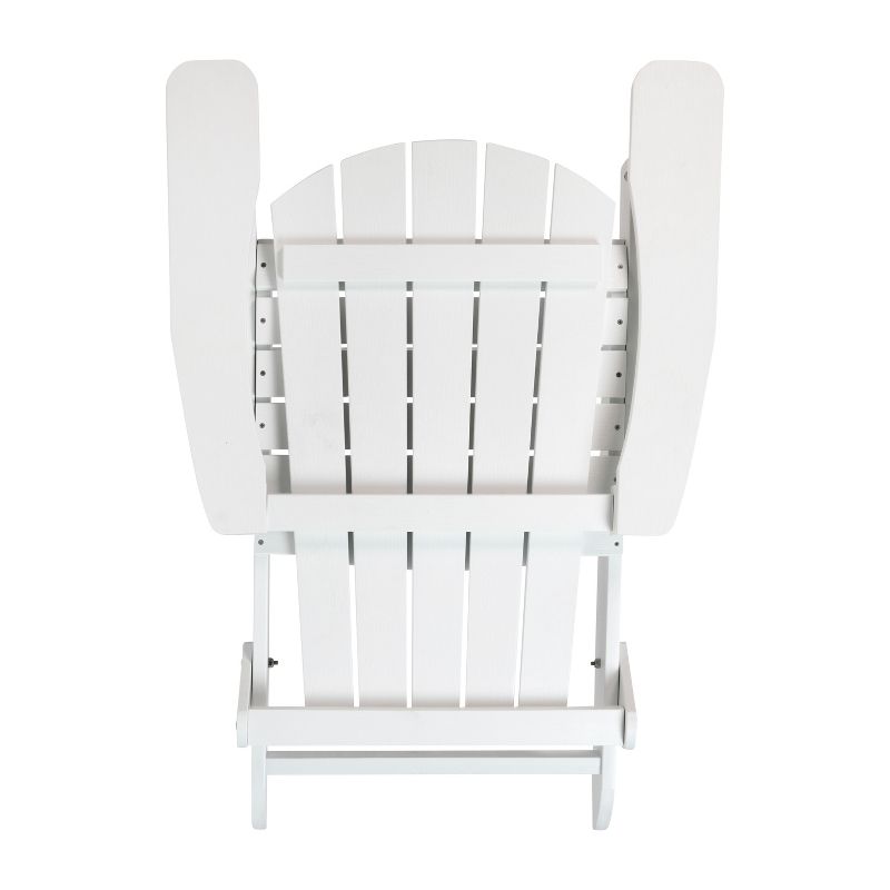 Emma and Oliver All-Weather Poly Resin Folding Adirondack Chair - Patio Chair, 5 of 10
