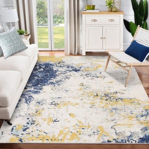 Acekool 9x12 Abstract Modern Area Rug, Washable Foldable Non-Slip, Soft Stain Resistant Carpet for Living Room, Bedroom, Dining, Office - 1 of 4