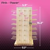 Refurbished Pink Power 84 Spools Thread Holder Stand - 360 Full Rotating Wooden Thread Organizer - Embroidery Spool Holder Rack - Spool Storage Box - 2 of 4