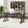 MAYEERTY Wood Dining Table, Farmhouse 70.8" Kitchen Table for 6 People - 2 of 4