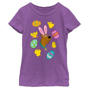 Girl's Scooby Doo Bunny Ears Scooby T-Shirt - 1 of 4