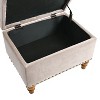 NicBex Velvet Upholstered Storage Ottoman Elegant Style Ottoman Foot Rest with Hidden Support Hinges and Rivets Trim for Bedroom, Living Room - 3 of 4