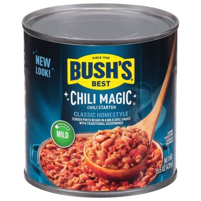 Bush's Chili Magic Classic Homestyle Chili Starter Mild – 15.5oz : Target