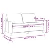 vidaXL 2-Seater Sofa in Dark Gray Velvet - Contemporary Design Couch with Sturdy Metal Frame and Thick Padding - 4 of 4