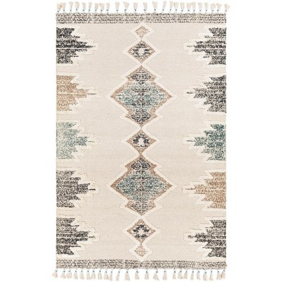 Mark & Day Notsel 8'x10' Rectangle Loomed Indoor Area Rugs Medium Green: Handmade Medallion, Stain-Resistant, Bohemian Style