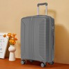 ORRD 3-Piece Spinner Luggage Set Silver Grey - 20" 24" 28" Carry On Suitcases with Combination Lock, PP Material - 4 of 4