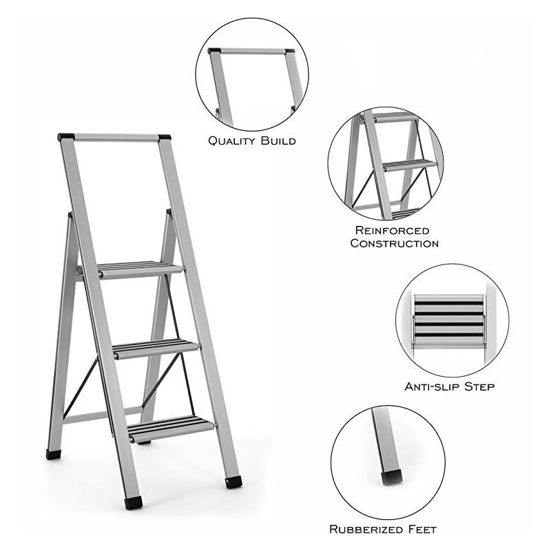 Step Ladder Modern  - Beautiful  Aluminum  - By SORFEY, 5 of 7
