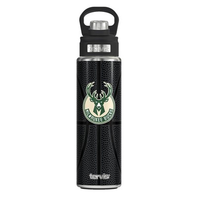 NBA Milwaukee Bucks 24oz Leather Wide Mouth Water Bottle