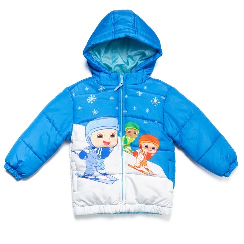 Cocomelon Toddler Boys Winter Coat Puffer Jacket Blue 5t Target