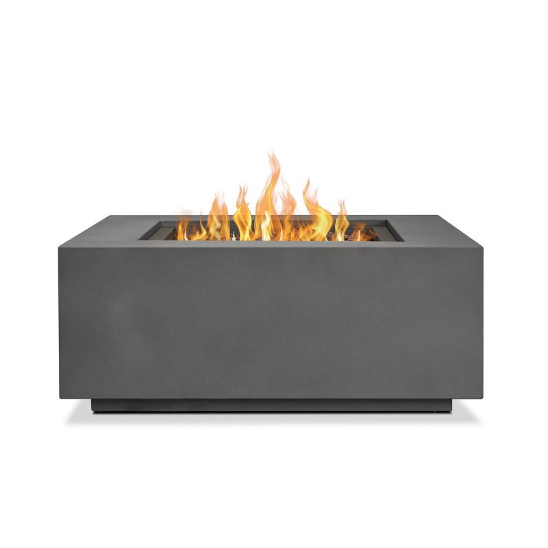 Aegean Square Fire Table with NG Conversion Weather Slate - Real Flame, 4 of 11