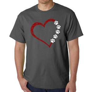 LA Pop Art Meow Heart - Men's Word Art T-Shirt - 1 of 4