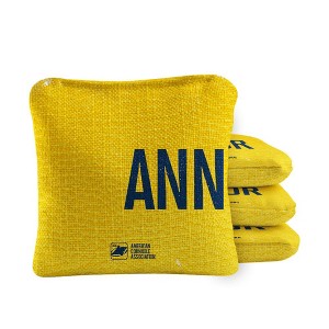 Skip's Garage | Gameday Ann Arbor Synergy Pro Cornhole Bags (Set of 4) - 1 of 4