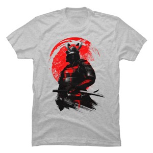Men's Design By Humans Samurai Warrior By clingcling T-Shirt - 1 of 4