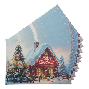 Unique Bargains Christmas Greeting Card Multicolor 4.5"x3.1" 10Pcs - 1 of 4