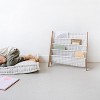 3 Sprouts Recycled Fabric Kids Bookcase, Toddler Bookshelf - Gingham Beige - 2 of 4