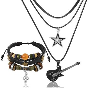 Y2K Star Necklace & Bracelet Set, Handmade Fairycore Grunge Gothic Punk Jewelry For Women & Men - 1 of 4
