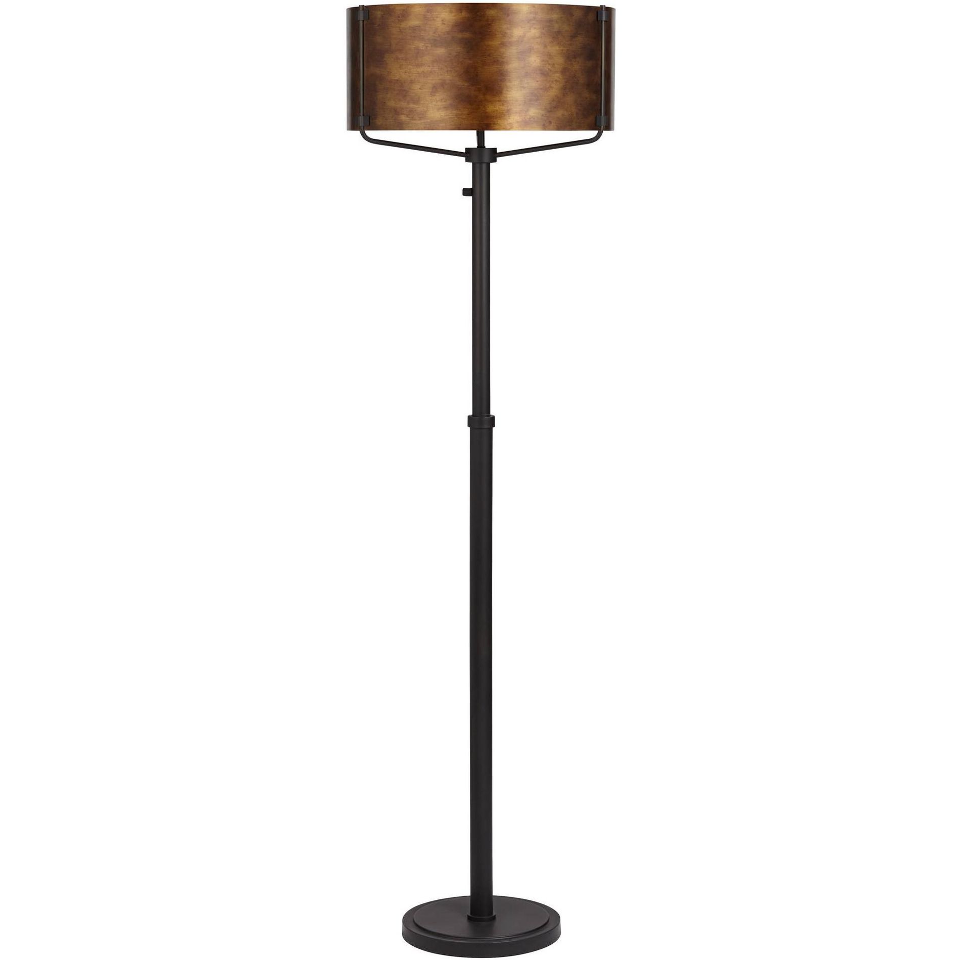 Possini Euro Design Possini Euro Julian 64" High Rustic Bronze Metal 2-Light Floor Lamp