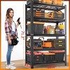 Syemin Utility Storage Shelves 5-Layer Metal Storage Rack, Adjustable Height Storage Rack, Heavy-Duty Garage Shelving Units, Black, 35.4"*15.7"*71.2" - 4 of 4