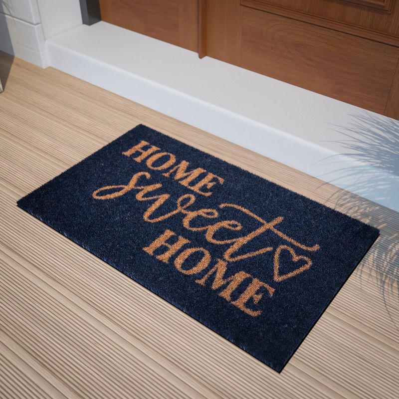 Flash Furniture Harbold 18" x 30" Indoor/Outdoor Coir Doormat with Home Sweet Home Message and Non-Slip Backing, 3 of 11