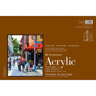 Strathmore 400 Series Acrylic Paper Pad, 12 x 12 Inches, 246 lb, 10 Sheets