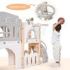 8 in 1 Toddler Indoor Playground With Slide, Basketball Hoop, Climber, Crawling Tunnel - 4 of 4