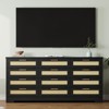 12 Drawer Dresser for Bedroom, Modern Rattan Chest of Drawers, Wood Storage Organizer with Rattan Panel Drawers - 4 of 4