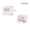 Wooden Nightstand with Rattan-Woven Storage Cabinet and 1 Drawer,Bedside Table with Storage Drawers,Bedroom or Living Room - Maison Boucle - 4 of 4
