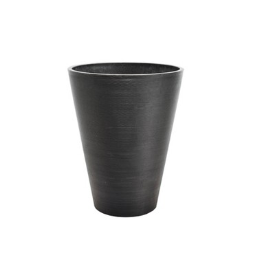 22" Modern Indoor/Outdoor Planter Black - Hi-Line Gift