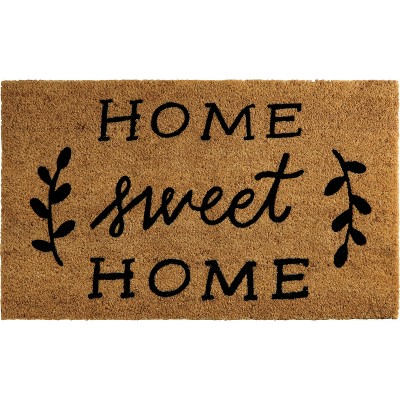 Nourison Casa Bella NC362 Home Sweet Home Door Mat - Black 1'6"X2'6"