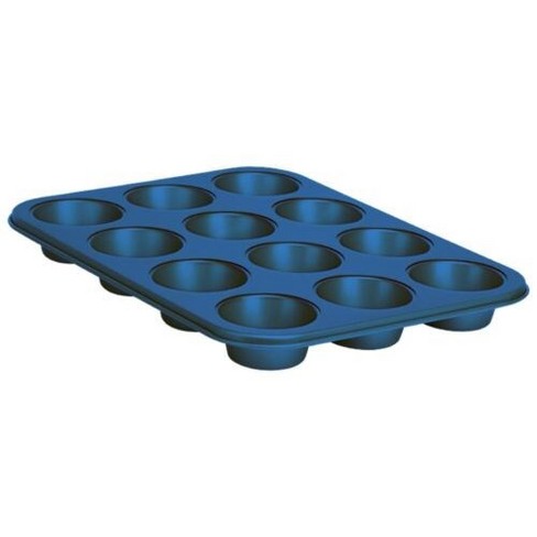 Nutrichef 24 Cup Muffin Pan Blue - Blue