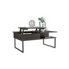 25.9" Engineered Wood Lift Top Coffee Table with 1 Shelf and Metallic Legs, Spacious Storage for Living Rooms - 3 of 4