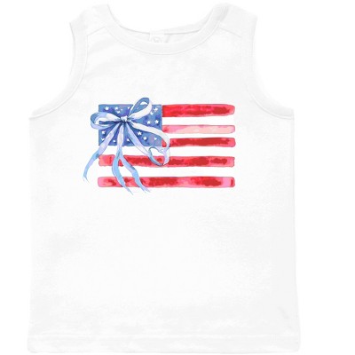 Simply Sage Market Watercolor Flag Coquette Toddler Tank