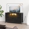 Homhougo TV Stand for TVs up to 55" Black - 3 of 4