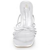 BLISSFUL STEP Women's Square Toe Strappy Kitten Heel Slide Sandals - 2 of 4