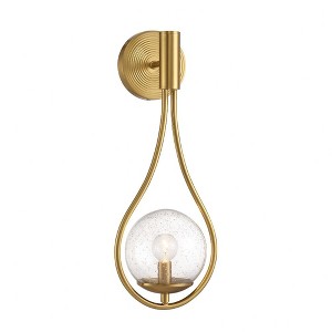 Savoy House Encino 1 - Light Wall Light in  Warm Brass - 1 of 4