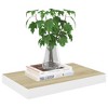 vidaXL Floating Wall Shelves 4 pcs Oak and White 15.7"x9.1"x1.5" MDF - 2 of 4