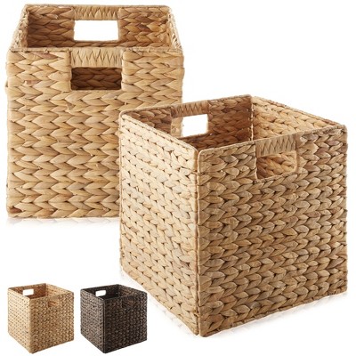 Best Choice Products Foldable Hyacinth Storage Baskets, Natural - 5 count