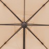 10' x 10' Outdoor Aluminum Offset Square Hanging Umbrella Tan - Crestlive Products: Weather-Resistant, UV Protection - 4 of 4