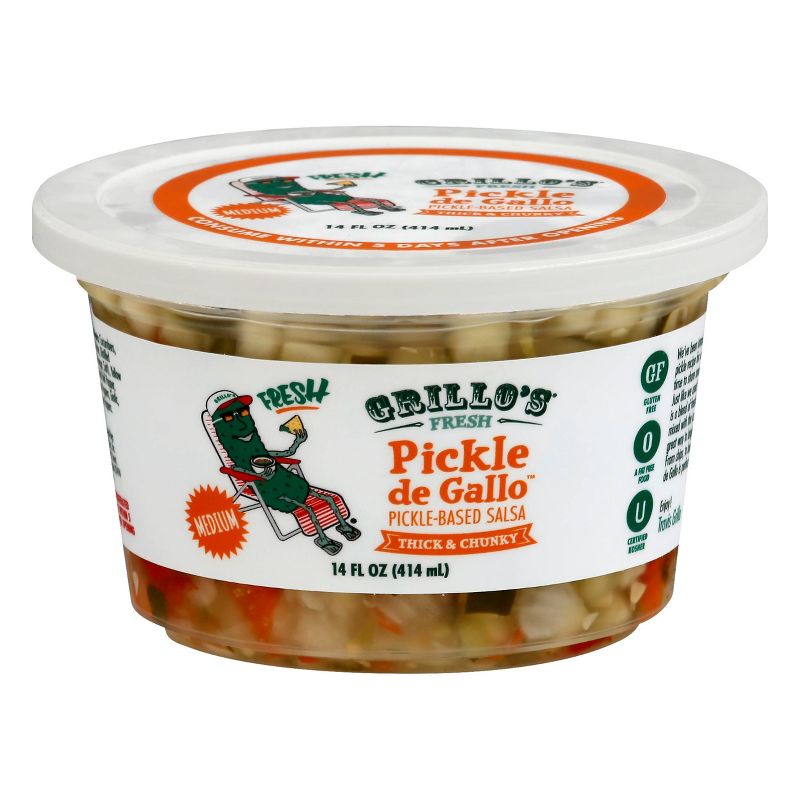 Grillo&#39;s Fresh Thick &#38; Chunky Medium Pickle de Gallo Salsa - 14oz, 1 of 9