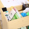 Kids 3-Piece Wood Activity Desk with 2 Chairs,Double-Tier Bookcases & Toy Cubbies - 2 of 4