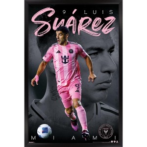 Trends International MLS Inter Miami CF - Luis Suárez 25 Framed Wall Poster Prints - 1 of 4