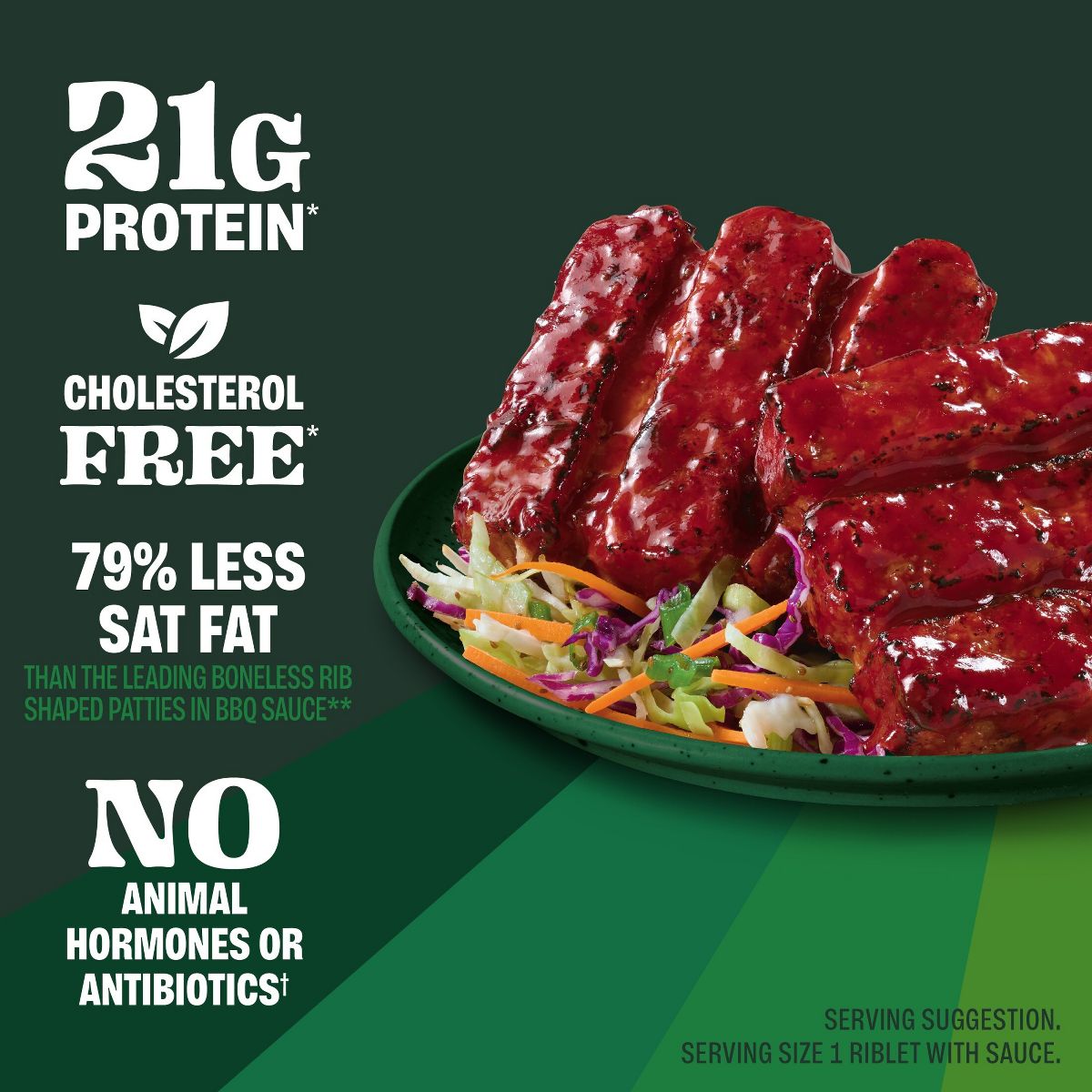 MorningStar Farms Vegan Frozen Sauced Riblets Sweet BBQ - 10oz/2ct - thumbnail 3