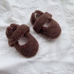 MyKids-USA Infant Baby Solid Color Plush Warm Shoes In Winter - 1 of 4