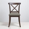 Mshliw Set of 2 X-Back Dining Chairs, Upholstered Fabric Side Chairs with Rubber Wood Frame for Dining Room or Kitchen, Modern Farmhouse Style - 4 of 4