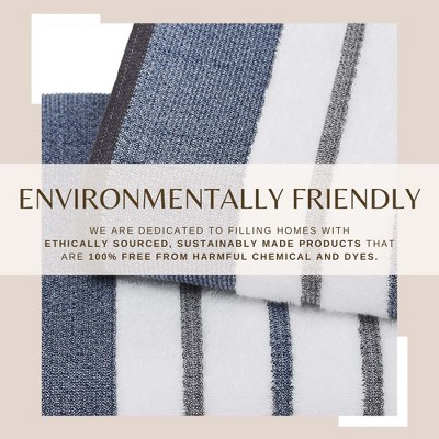 Moroccan Blue and Gray Turkish Cotton 6-Piece Towel Set