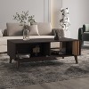 Vynxaria Contemporary Coffee Table - Black/Natural Oak, 1 Door + 1 Shelf, FSC/TSCA Certified Engineered Wood (Ready to Assemble) - 4 of 4