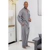 ADR Men's Soft Cotton Knit Jersey Pajamas Lounge Set, Long Sleeve Shirt and Pants with Pockets - 3 of 4