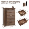 6 Drawer Dresser, 45" Tall Curved Fluted Chest, Modern Wood Organizer for Bedroom Living Room Entryway-3irtyhousy - 4 of 4